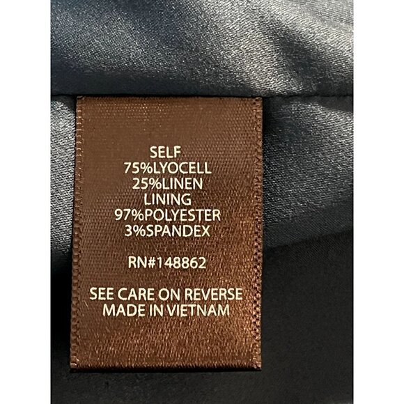 Women's Torrid Plus Size 4, 4X, 26 Teal Studio Linen Blazer - Picture 5 of 9